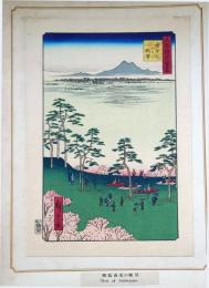 f24080017〇名所江戸百景 彩色木版画 浮世絵 歌川広重 飛鳥山北の眺望  複刻昭和年代〇和本古書古文書
