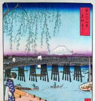 f240502006〇彩色木版画 広重 富士三十六景 東都両ごく 東京都