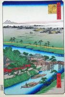f24080032〇名所江戸百景 彩色木版画 浮世絵 歌川広重 柳しま  複刻昭和年代〇和本古書古文書