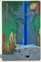 f24080047〇名所江戸百景 彩色木版画 浮世絵 歌川広重 王子不動之瀧  複刻昭和年代〇和本古書古文書