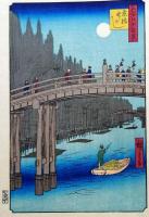 f24080077〇名所江戸百景 彩色木版画 浮世絵 歌川広重 京橋竹がし  複刻昭和年代〇和本古書古文書