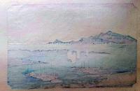 f24040419〇原寸手摺彩色木版画 東海道五十三次 江尻宿 保永堂版 悠々洞版 広重 複刻昭和年代 状態摺共特上〇和本古書古文書