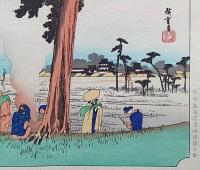f24040430〇原寸手摺彩色木版画 東海道五十三次 浜松宿 保永堂版 悠々洞版 広重 複刻昭和年代 状態摺共特上〇和本古書古文書