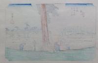 f24040430〇原寸手摺彩色木版画 東海道五十三次 浜松宿 保永堂版 悠々洞版 広重 複刻昭和年代 状態摺共特上〇和本古書古文書