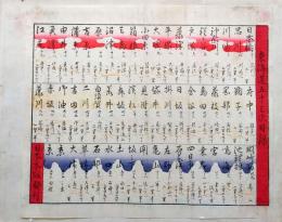 f24080058〇彩色木版画 佐野喜版 狂歌入東海道五十三次 目録 広重 複刻昭和年代〇和本古書古文書