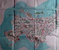 f24061419〇長門国図 江戸末期(写図) (明治改置加筆) 国立公文書館蔵 人文社新板 日本地図選集 江戸時代日本国絵図選要 人文社 平成２年〇和本古書古文書