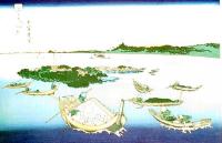 f21081313〇浮世絵 大錦 伝統芸術 手摺木版 北斎画 北斎 富嶽三十六景 武陽 佃島 報道出版 平成５年〇和本古書古文書
