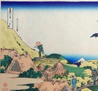 f20240206021〇富嶽三十六景 葛飾北斎筆 下目黒 古法純手摺彩色木版画 世界的に有名な作品 東京国立博物館監修 昭和年代〇和本古書古文書