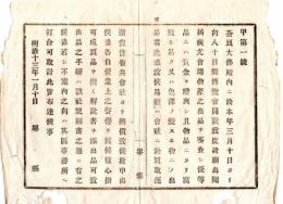 N24082631○明治布告布達 明治13年〇奈良大仏殿内に於て博覧会開設に付 出品勧奨 〇堺県布達 ○和本古書古文書