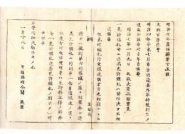 N24083005○明治布告布達 酒造其外取締規則中追加 免許鑑札並に造高免許鑑札は貸借厳禁 違反者の処分科料の内容 〇明治7年 太政大臣 置賜県○和本古書古文書
