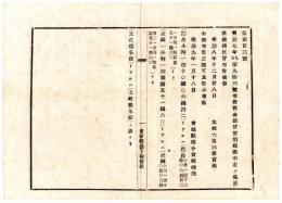 N24091656〇明治布告布達 旧金銀貨幣価格表中正誤 慶長小判 武蔵一分判 文化二朱銀 ○明治８年 太政大臣 宮城県○和本古書古文書
