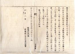 N24092618〇明治布告布達　広島外国語学校(明治7年設立 同10年廃止に伴い広島県英語学校)へ英語学生徒募集 学力を試し入学を許す 履歴書持参 ○明治７年 置賜県権令関義臣 置賜県○和本古書古文書