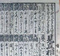 f24100409〇一枚刷り 浪花みやげ第２編第２集 音聞いて気色のよい方見立相撲 ことば遊び しゃれ なぞ 判じ絵 見立番付 天保年間 塩屋喜兵衛板〇和本古書古文書