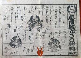f241004307〇一枚刷り 浪花みやげ第２編第３集 忠臣蔵穴さがし柳樽 １１編 ことば遊び しゃれ なぞ 判じ絵 見立番付 天保年間 塩屋喜兵衛板〇和本古書古文書