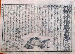 f241004320〇一枚刷り 浪花みやげ第２編第３集 浄瑠璃文句穴さがし ５編 ことば遊び しゃれ なぞ 判じ絵 見立番付 天保年間 塩屋喜兵衛板〇和本古書古文書