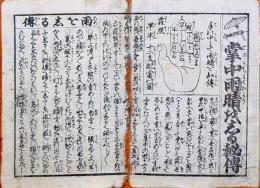 f241004324〇一枚刷り 浪花みやげ第２編第３集 掌中雨晴をしる秘伝 ことば遊び しゃれ なぞ 判じ絵 見立番付 天保年間 塩屋喜兵衛板〇和本古書古文書