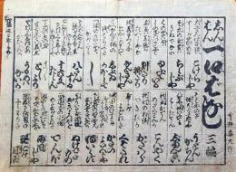 f241004404〇一枚刷り 浪花みやげ第２編第４集 新版 一口ばなし ３編 ことば遊び しゃれ なぞ 判じ絵 見立番付 天保年間 塩屋喜兵衛板〇和本古書古文書