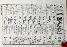 f241004405〇一枚刷り 浪花みやげ第２編第４集 新版 一口ばなし ４編 ことば遊び しゃれ なぞ 判じ絵 見立番付 天保年間 塩屋喜兵衛板〇和本古書古文書
