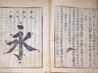f24101612〇重刻内閣秘伝字府 全１冊  吉野屋権兵衛尉 寛文４年(1664年) 永字八法を書の基本として72法に展開〇和本古書古文書