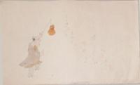 F19120637〇絵入彩色肉筆画 川柳 狂歌 道歌 導歌 画賛 戯画 明治年代〇うかうかとくらす様でも 瓢箪の胸のあたりにとくとりあり〇和本 古書 古文書

