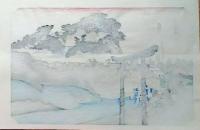 f24120107〇手摺彩色木版画 東海道五十三次 藤沢宿 保永堂版 悠々洞版 広重 複刻昭和年代 状態摺共特上〇和本古書古文書