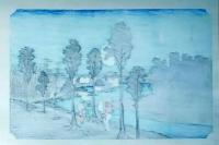 f24120113〇手摺彩色木版画 東海道五十三次 沼津宿 保永堂版 悠々洞版 広重 複刻昭和年代 状態摺共特上〇和本古書古文書