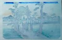 f24120115〇手摺彩色木版画 東海道五十三次 吉原宿 保永堂版 悠々洞版 広重 複刻昭和年代 状態摺共特上〇和本古書古文書