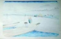 f24120129〇手摺彩色木版画 東海道五十三次 見付宿 保永堂版 悠々洞版 広重 複刻昭和年代 状態摺共特上〇和本古書古文書