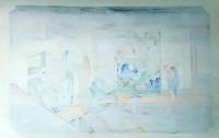 f24120137〇手摺彩色木版画 東海道五十三次 赤坂宿 保永堂版 悠々洞版 広重 複刻昭和年代 状態摺共特上〇和本古書古文書