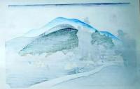 f24120145〇手摺彩色木版画 東海道五十三次 石薬師宿 保永堂版 悠々洞版 広重 複刻昭和年代 状態摺共特上〇和本古書古文書