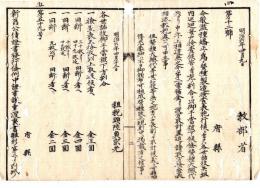 N24120114○明治布告布達 明治６年　濫種矯正の為、蚕種製造検査表施行に付 各世話役に手当下方 下方割合表 租税頭陸奥宗光 ○租税寮布達 度会県(現 三重県）○和本古書古文書　