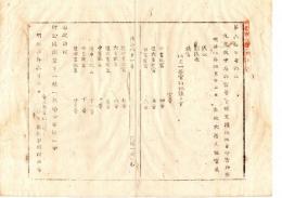 N25020124〇明治布告布達 明治８年　元老院中正副議長 書記官大権大少権少、 以下書記生大権大中権中少権少を置き官等（官吏の等級。官位）を定む 太政大臣三条実美○太政官布告 佐賀県 ○和本古書古文書