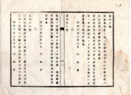 N25020603〇明治布告布達 明治６年　貸金銀利足(利息)の儀 定制を改め 双方示談のうえ証文に記載すべし 太政官 ○太政官布告 栃木県 ○和本古書古文書
