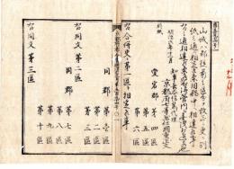 N25030143〇明治布告布達 明治６年 山城八郡従前の区分を改正し更に別紙の通り定む 愛宕郡 第4～6区を合併第一区と定 同郡第1～3区を第2区 ほか 京都府知事長谷信篤 ○京都府布令書〇和本古書古文書