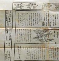 f25031013〇一枚摺物 木版 東京日日新聞 創刊号 日報社 東京初の近代新聞誕生 明治5年2月21日 〇和本古書古文書