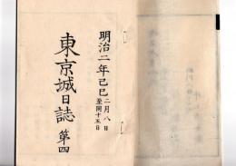 N25040703○東京城日誌 明治２年己巳２月第４○伊達亀三郎(宗基)外に公議人選挙 徳川家達(亀之助)に上野墓所下渡 岩鼻若森品川大宮日光の５県を新設 凌雲院へ代金支払○和本古書古文書
