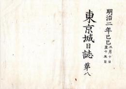N25040707○東京城日誌 明治2年己巳3月 第８○田安中納言(徳川慶頼)外12家版籍奉還 無産の者小金原開拓に使役 大久保岩丸箱根山中盗賊取締 待詔局開設○和本古書古文書
