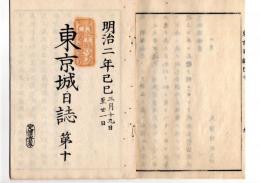 N25040709東京城日誌 明治２年己巳３月 第１０○板倉教之助勝達(福島藩)外９家版籍奉還 東久世中将後藤象二郎大隈四位に民政取調仰付○和本古書古文書
