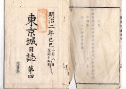 N25040722○東京城日誌 明治２年己巳２月第４○伊達亀三郎(宗基)外に公議人選挙 徳川家達(亀之助)に上野墓所下渡 岩鼻若森品川大宮日光の５県を新設 凌雲院へ代金支払○和本古書古文書
