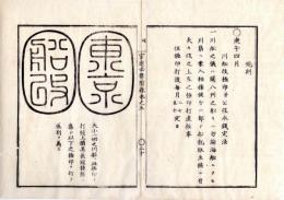 N25040920○官途必携 附録巻之五 ○規則 明治3年 川船改極印并公役永銭定法 川船の儀船税取立に付極印改め打遣 極印イラスト入り全６丁○和本古書古文書