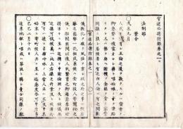 N25040924○官途必携 附録巻之一 ○法制部 禁令 明治1年堕胎薬販売 地獄又は茶汲と称し売女稼 同2年博奕又紛敷賭勝負 遊人ゴロツキ止宿 同3年打毬勝負を賭事 火事場へ立集 明治4年乗馬規則8カ条違背 家建込場所で花火○和本古書古文書