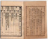 N25050166〇官令類纂 内閣省令 衛生試験所の印紙を貼付せず薬品の衛生試験所の保証又は試験済みの文字記入禁止○山梨県告示 北海道移住規約要領○甲府市柳町 書肆芳文堂 山梨県 明治２６年１月分〇和本古書古文書