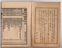 N25051105〇官令類纂 勅令 大小林区署官制○同 鉱山監督署官制○山梨県令 農作物保護の為鳥類(燕ひばりもずせきれいの４種)猟獲を禁ず○甲府市柳町 書肆芳文堂 山梨県 明治２４年８月分〇和本古書古文書
