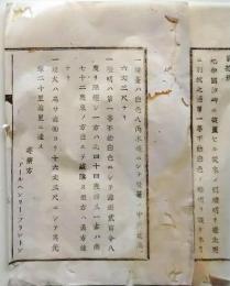 f25061129〇明治布告布達 和歌山県 紀伊国汐岬 不動白色灯明 ブラントン  栃木県 明治７年〇和本古書古文書