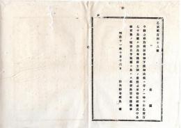 N25080175〇明治布告布達 明治１１年 ○金禄公債証書御下渡しに付 士族の輩隠居家督等願書式中 金禄有無の額書自今記載に及ばず 栃木県令鍋島幹○栃木県布達○和本古書古文書
