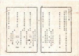 N25090113○明治布告布達 ○小学区の内 6件の改正(小学区編入) 新波村を第56番小学区へ編入 大山村を第6番小学区ほか 栃木県令鍋島幹○明治１２年 栃木県布達○和本古書古文書