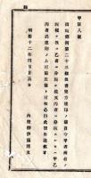 N25090124○明治布告布達 ○版権を分版する手続 出版条例第23条但書雙方連印の儀 甲所有版権を乙に分版し更に丙に分版するときは三者連印の上届出 内務卿伊藤博文○明治１２年内務省布達 栃木県○和本古書古文書
