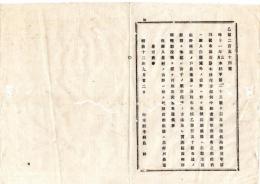 N25091612○明治布告布達 ○昨１１年内務省甲第四号 部分木仕条例中 願書雛形掲載 願人在籍地外の山野に於て植挿出願方 栃木県令鍋島幹○明治１２年 栃木県布達○和本古書古文書