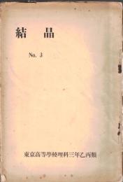 ※結晶No3　東京高等学校理科三年乙丙類クラス雑誌　科学と迷信＝大島久次郎・旅行記の一節より（満州安東と鴨緑江）＝梶井直ほか