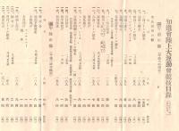 茨城県立水戸中学校知道會陸上大運動會競技目録　大正11・12年　2点